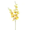 Orquídea Dançante de Alta Qualidade com 3 Pétalas, Flor Artificial de Tecido de Seda Falsa para Decoração de Sala de Estar em Casa, Decoração de Fotografia, Ornamento, Adereço