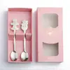 Juego de Cucharas Navideñas Transfronterizas Acero Inoxidable Dibujo Animado Hombre de Jengibre Cuchara Papá Noel Cuchara Cuchara para Café Cuchara Mezcladora para Postre