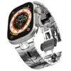 Adecuado para Apple Watch Acero Inoxidable Color Titanio Metal Iron Man Correa de Reloj Integrada Mejorada Transfronterizo