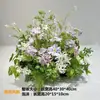 Caixa de flores externa arranjo de flores divisória de flores artificiais calha de flores dreno de chão flor layout de cena interna combinação de paisagismo com plantas verdes