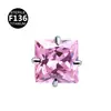 Liga de Titânio F136 3-5mm Zircônia Única Acessórios Coração de Diamante Estrela de Cinco Pontas Quadrado Stud para Lábio Brinco Piercing Joias DIY