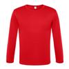 BMY 178# 320G Secado Rápido Cuello Redondo Manga Larga Camiseta de Hombre Básica Popular XYW9282 Secado Rápido Color Sólido Ancho
