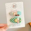 Pinza de Pelo de Lana con Forma de Corazón y Flor Estilo Coreano para Mujeres Adultas Flequillos Pinzas Laterales Accesorios para el Cabello Otoño Invierno Sensación de Alta Gama Pinzas para Cabello Rebelde