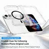 Adecuado para Funda de Teléfono Apple Duo, Transparente Cobertura Completa Goteo de Aceite Succión Magnética Plegable Izquierda-Derecha Integrada Funda de Teléfono iPhone Duo