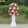 Nuevo guía de camino de flor de carretera de 42 cabezas columna romana de boda guía de camino columna romana de plástico estilo boda cesta de flores para celebración de inauguración