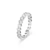 Anel Feminino S925 Prata Esterlina Cruzado Europeu e Americano Totalmente Cravejado com Microdiamantes Anel Fino Aberto Ajustável de Luxo Leve Nicho Fábrica de Origem Produtos em Estoque Dropshipping