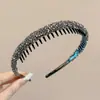 Tiara Colorida de Acrílico para Mulheres com Dentes, Antiderrapante, Presilha para Segurar a Franja, Simples e Versátil, Adequada para Lavar o Rosto, Tiara com Abertura para o Cabelo