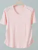 Nueva camiseta de verano de algodón puro para mujer, corte slim, con diseño plisado, estilo corto, top básico, camiseta de manga corta con cuello en V
