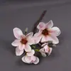 Flor de Magnolia Artificial Estilo Chino Nuevo, Tacto Realista, Flor Artificial de Magnolia Grande, Decoración de Tallo Único para Sala de Estar de Alta Gama y Mesa de Comedor