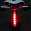 Lanterna Traseira Longa para Bicicleta Transfronteiriça Lanterna Traseira Vermelha Piscante de Advertência para Bicicleta de Montanha 5 LEDs Equipamento de Bicicleta Lanterna Traseira