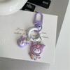 Original tamanho pequeno cartão anel sanrio jardim de infância bonito chaveiro pingente menina melhor amigo presente mochila acessórios