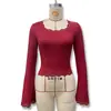 2025 Top de Encaje de Manga Larga para Mujer Otoño Estilo Europeo y Americano Moda Elegante Ajustado Versátil Camiseta