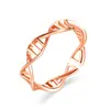 Moda europea y americana creativa circón anillo de cadena abierta coreano vintage hojas mariposa anillo ajustable al por mayor