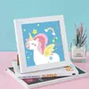 Mona Lisa Bordado a Punto de Cruz Enmarcado Pintura Infantil Kit de Materiales DIY Decoración de Mesa Kit para Principiantes
