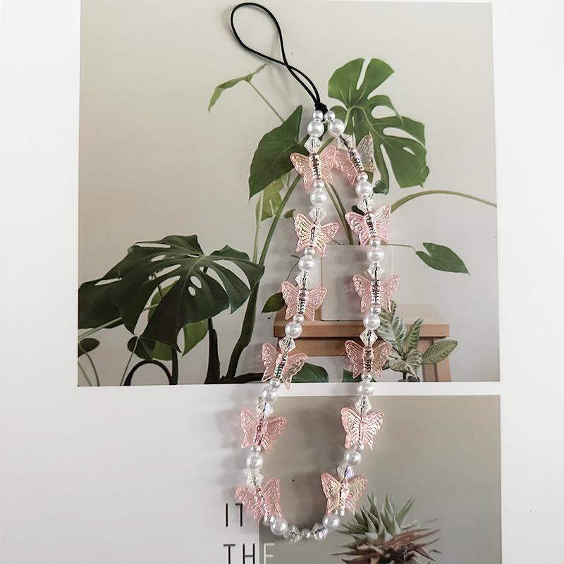 粉色手机链