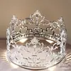 Corona de Rey y Reina Calada de Hierro Forjado, Tiara Infantil de Nuevo Diseño, Horneado de Pasteles, Decoración de Flores, Decoración de Bodas