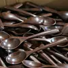 Cuchara de Madera de Nogal Negro Norteamericano Retro de Lujo Ligero Cuchara de Comedor para el Hogar Cuchara de Madera con Mango Triangular Creativo Cuchara para Postre Cuchara para Remover Cuchara Larga