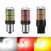 Luz LED de freno para coche 1157 3014 144 bombilla brillante antiestroboscópica 1156 señal de giro rojo blanco amarillo