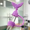 Tampa de Silicone para Canudo de Sereia Transfronteiriça com Padrão de Escamas de Peixe, Tampa de Silicone à Prova de Calor para Canudo, Tampa de Silicone de Grau Alimentício para Canudo, Suporta Personalização