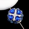 Amor trébol de cuatro hojas de cristal redondo pastel bola de diamante pluma vestible aleación cuentas DIY cadena de teléfono móvil llavero cadena de bolso accesorios