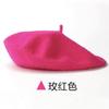 Sombrero Boina de Lana Tejida de Color Caramelo para Mujer Otoño e Invierno Estilo Coreano Boina Británica Retro de Pintor