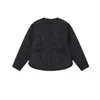 Para Ropa de Mujer Transfronteriza Estilo Europeo y Americano Abrigo Delgado de Algodón con Forma de Flor Acolchado de Lazo Estilo Commuter Simple