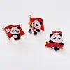 Broche de Panda Día Nacional Estilo Chino Lindo Dibujo Animado Insignia de Metal Accesorios para Bolsos de Hombre y Mujer Regalo Día Nacional