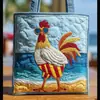 2026 Nueva Serie Transfronteriza de Pollo Estampado Digital Bolso Tote Acolchado de Hombro de Moda