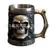 Caneca de Cerveja Dark Retro com Estampa de Caveira de Novo Estilo Transfronteiriça com Textura Metálica Especial, Caneca de Café Estilo Punk