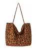 Bolso Tote Vintage Estampado de Leopardo para Mujer 2026 Nuevo Gran Capacidad Bolso de Viaje Estilo Coreano Casual Hombro Axila Bolso de Compras