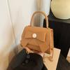 Bolso con Detalle de Lazo Bolso Tote de Gran Capacidad 2023 Nuevo Estilo Bolso de Hombro de Moda Estilo Extranjero Bolso Cuadrado Pequeño