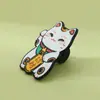 Broche de Gato da Sorte Desenho Animado Anime Acessório de Roupa Broche Pin de Combinação para Camisa de Estudante