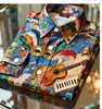 Camisa Grande 2025 Moda Transfronteriza Camisa Navideña de Flores para Hombre Impresión Digital 3D Camisa de Manga Larga Solapa