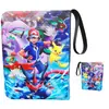 Álbum de Tarjetas para Bebé Amazon de 4 Compartimentos con Cremallera PU9 Álbum de Almacenamiento de Tarjetas Pokemon de Hojas Sueltas Dream Mini Card