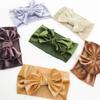 Nuevo Turbante de Lazo para Bebé Europeo y Americano, Terciopelo Dorado de Ala Ancha para Bebé, Lindos Accesorios para el Cabello, Diadema para el Cabello de Princesa para Niños