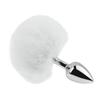 Cola de conejo patio trasero tapón anal de metal tapón anal sm cola de pelo de zorro cola parejas masculinas y femeninas coqueteo desarrollo de expansión anal salir