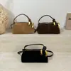 Bolso Cruzado Retro de Ante con Retazos de un Solo Hombro para Mujer Diseño de Nicho Bolso Almohada Bolso de Mano de Moda para Viajes Diarios Bolso Cruzado Personalización