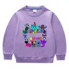 Suéter de cuello redondo de manga larga para niños y niñas, ropa de estilo coreano con dibujos animados de primavera y otoño de 2023, de algodón, para bebés, pequeños y medianos.