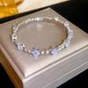 Pulseira de zircônia ultra-brilhante feminina de luxo leve requintada nicho high-end pulseira design de diamante brilhante de cristal joia de mão atacado