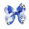 Venta al por mayor de Accesorios para la Cabeza de Niños del Mundial Color Sólido Fútbol Burbuja Lazo Pasador Decoración para Aficionados Clip de Fútbol