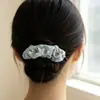 Clip de garra de botón color avena bufanda cuadrada diseño de goma para el pelo cuerda para el pelo accesorios para el pelo estilo coreano para mujer