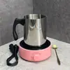 Kit para Hacer Velas de Soja Placa Calefactora Electrónica Suministros para Velas Olla para Derretir Cera de Acero Inoxidable Agitador de Pétalos de Flor de Cerezo