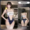Lencería sexy de doble talla, puro deseo, top sexy sin tirantes, hebilla, estilo universitario, mono deportivo, conjunto que no se quita.