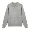 Suéter de Tricô Retrô Japonês Novo Outono e Inverno Estilo Old Money Gola Reversível Suéter Masculino Solto Versátil Top com Gola Polo
