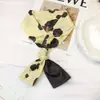 Diadema de Bufanda de Seda Estilo Francés Otoño Delgada Versátil Bufanda de Seda Perezosa para Mujer Cinta Larga Pequeña Bufanda Decorativa para Cuello Pañuelo para la Cabeza Cinta