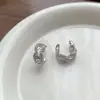Pendientes en forma de C con incrustaciones de diamantes retorcidos, aguja de plata S925, diseño de nicho de lujo ligero para mujer, pendientes elegantes y de alta gama, modernos y únicos