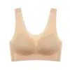 Ropa Interior Fina de Seda de Hielo para Verano para Mujer, Chaleco sin Marcas Ultra-delgado, Sujetador Cómodo para Dormir con Efecto Levanta-busto sin Aros de Acero