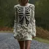Site independente transfronteiriço internacional Vestido bodycon feminino gótico fantasia de Halloween vestido justo