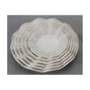 Plato llano de estilo occidental de melamina plástica tipo porcelana, plato hondo, plato de disco, plato para comida rápida, cubierto con arroz, girasol, plato lateral corrugado