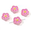 Acrílico Gotejamento de Óleo Flor de Cinco Pétalas Contas Feito à Mão Artesanal DIY Pulseira Colar Joias Acessórios Decorativos